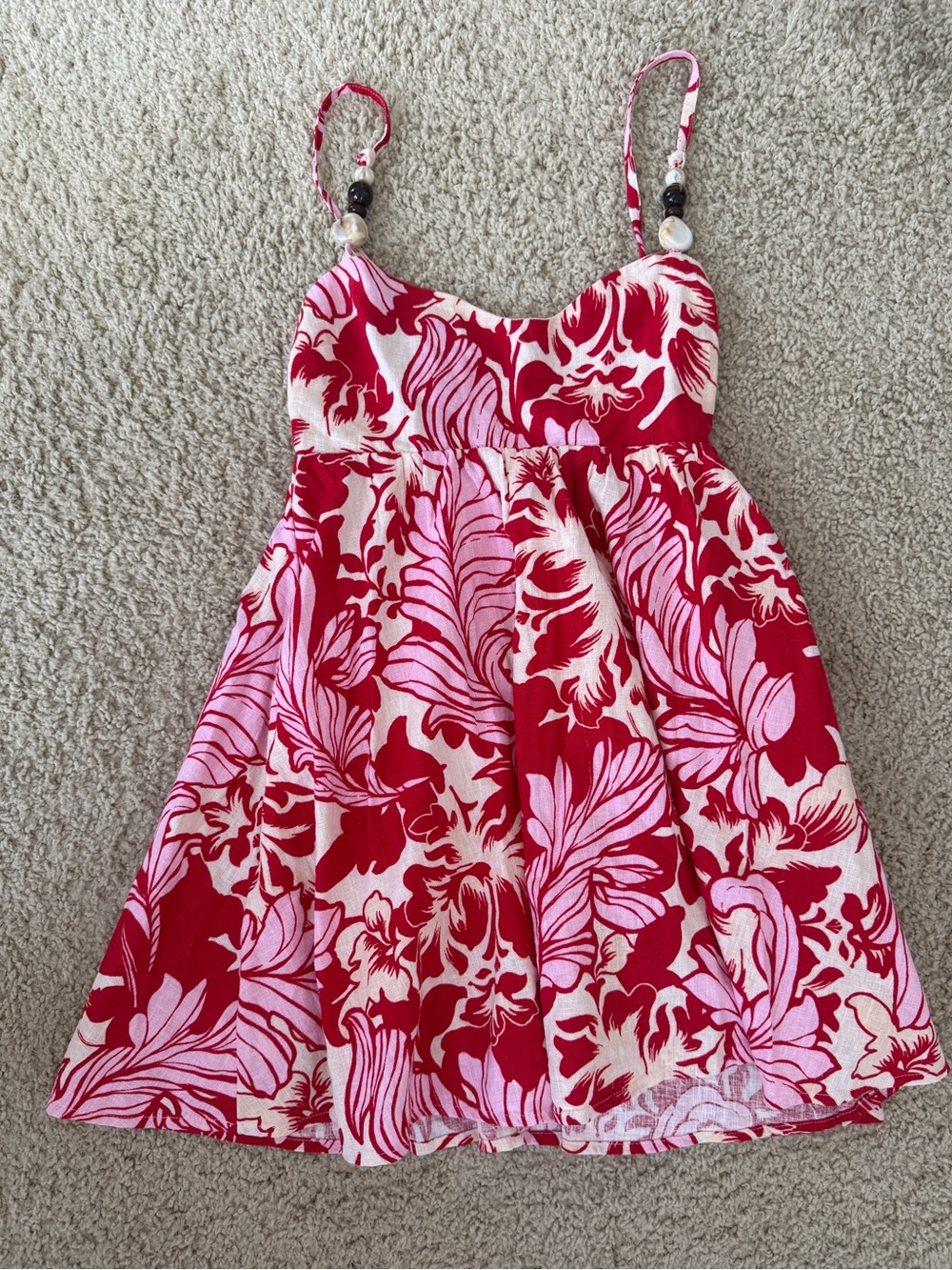 Abercrombie & Fitch Red Floral Vacation Dress